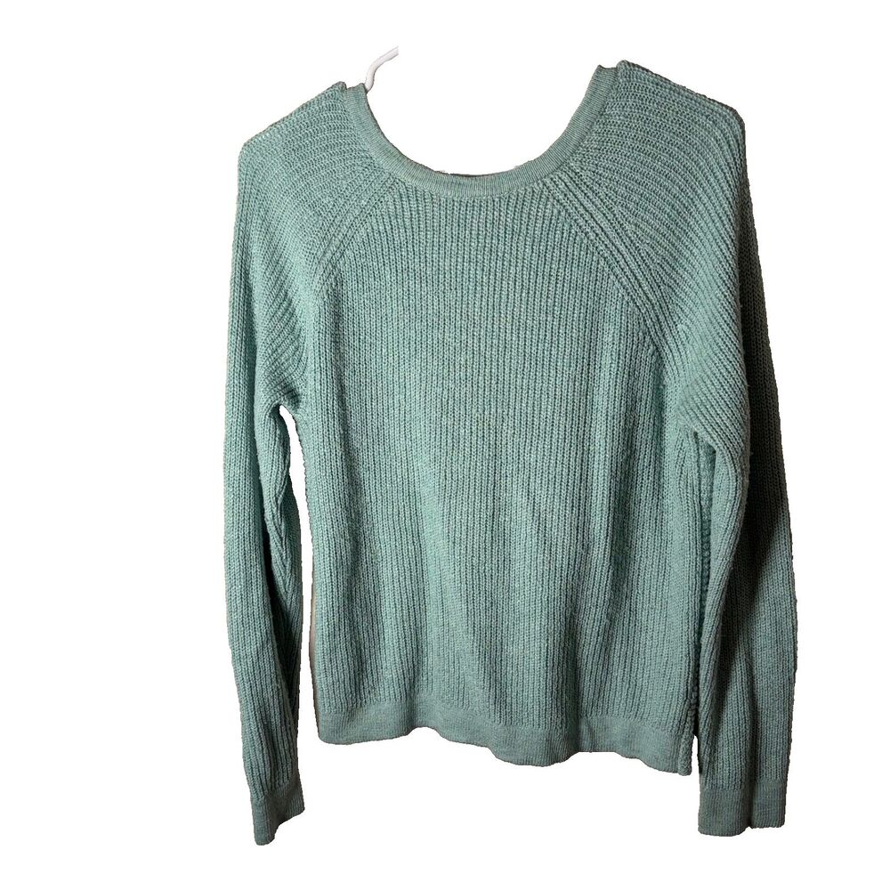 Aerie Sweater Women's Small Blue Knit Open Back Pullover Twisted Casual